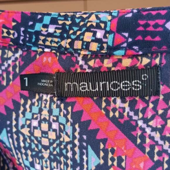 #75 Maurices Blue/Red Tank Top Size 1X - Picture 4 of 7